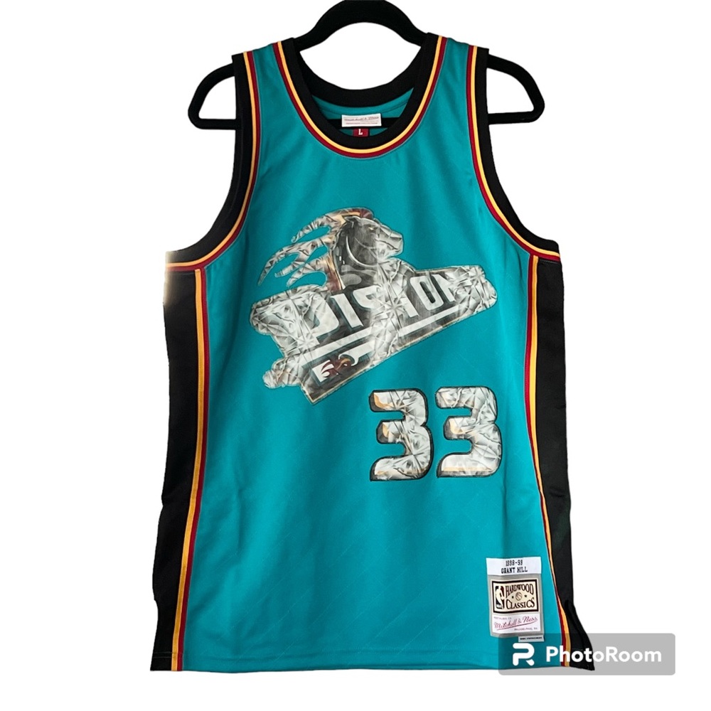 Grant Hill Detroit Pistons Mitchell & Ness 1998-99 Diamond Jersey Size Large New